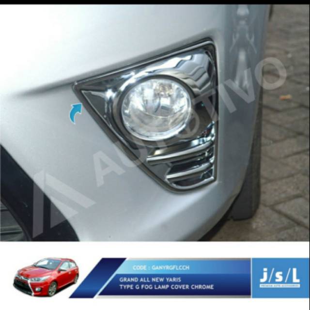 Cover foglamp chrome all new Yaris type G jsl