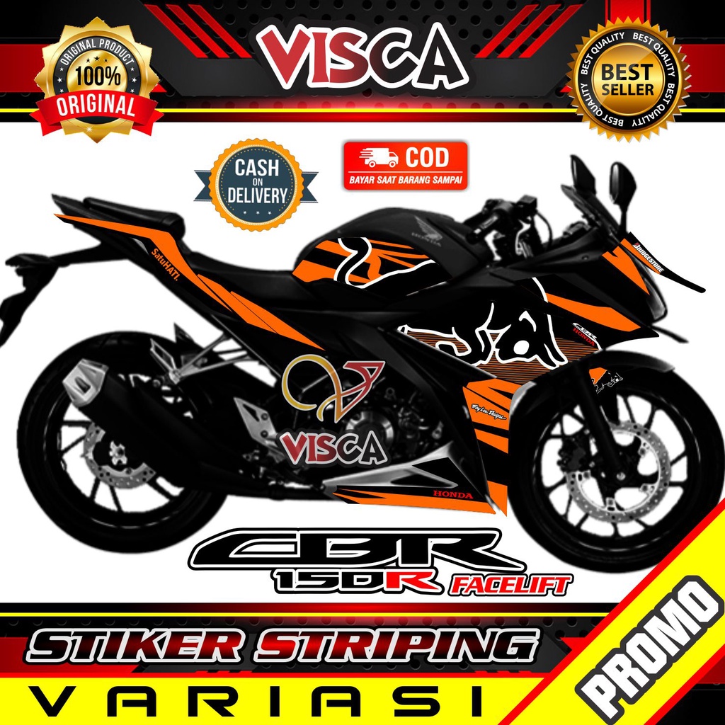 Striping Cbr 150r Facelift  - Sticker Striping Variasi Lis Cbr 150r Facelift - Striping Hologram Cbr