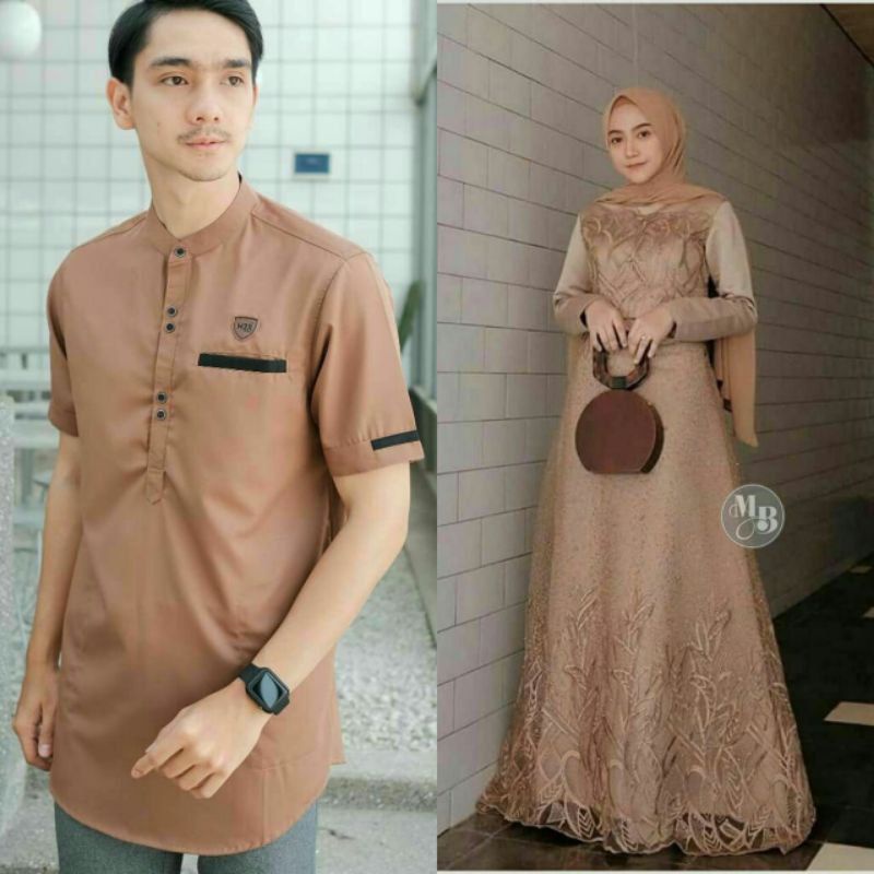 COUPLE GAMIS BROKAT_COUPLE KOKO GAMIS LEBARAN_KOKO LEBARAN_COUPLE LEBARAN_BAJU COUPLE GAMIS BROKAT