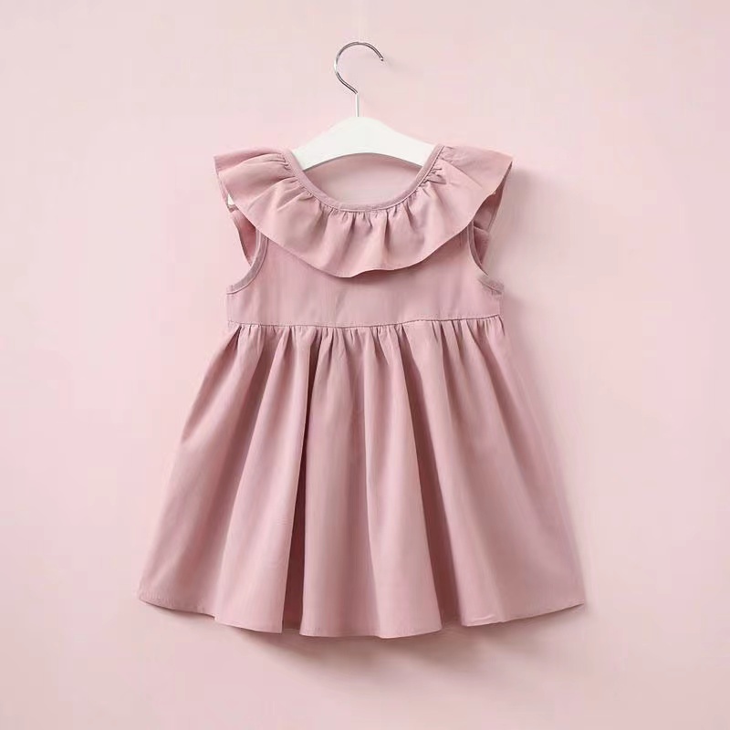 Dress anak Perempuan Korean Girls Sleeveless Cotton Dress