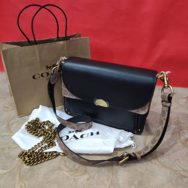 HARGA MURAH   Coach Dreamer shoulder bag black signature