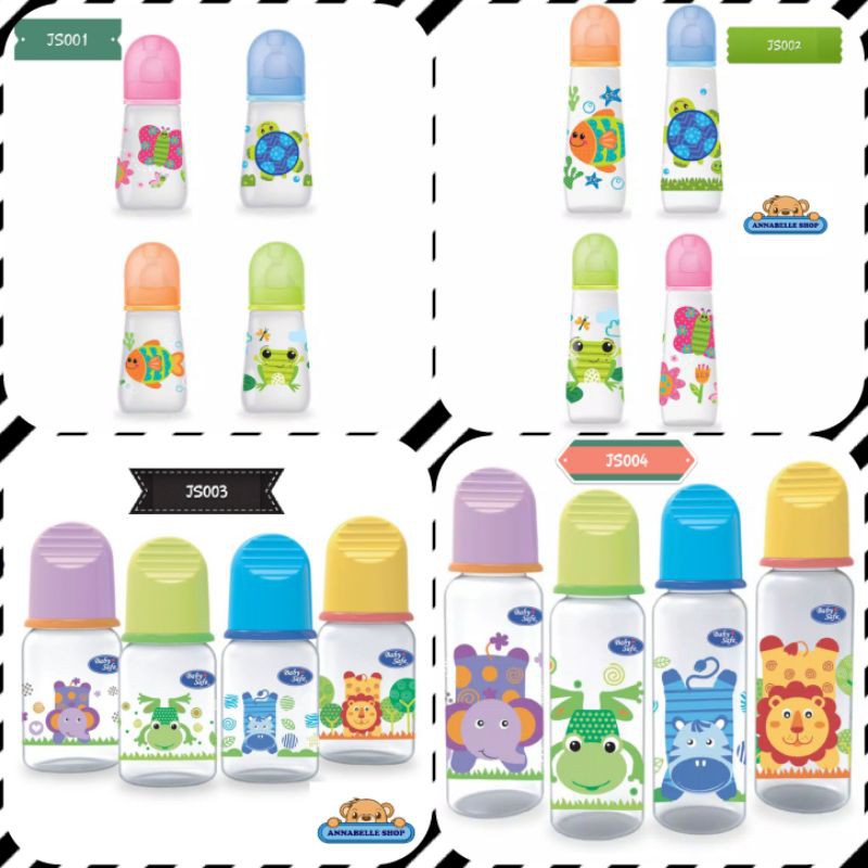 Baby Safe Botol susu bayi 125ml 250ml Babysafe JS001 JS002 JS003 JS004 embossed