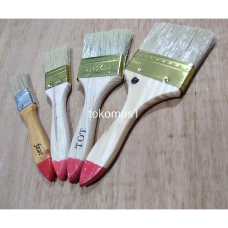 Kuas Cat SATUAN Ukuran 1 1.5 2 2.5 3 4 Inch Paint Brush Koas