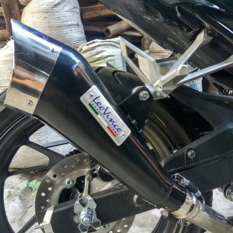 knalpot racing leovince cobra black cbr150 cb150 vixion r15 gsx150