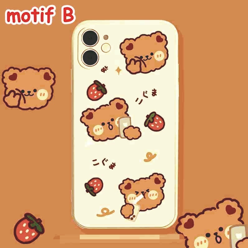 SAMSUNG A01, A01 CORE, A03, A03 CORE - CUTE BROWN BEAR BOBA EAT SOFT CASE CASING COVER