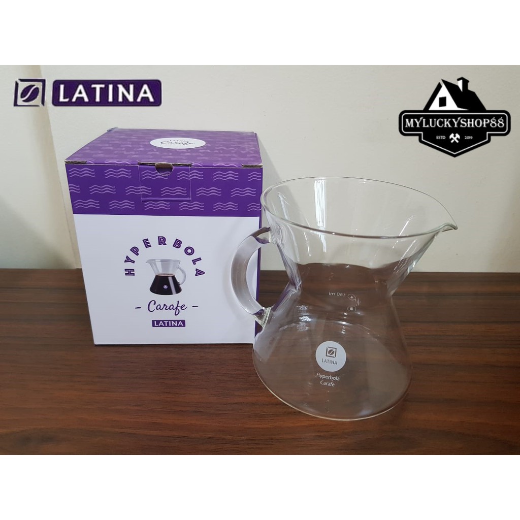 Latina Hyperbola Carafe 420ML - Coffee Server Decanter 420 ML