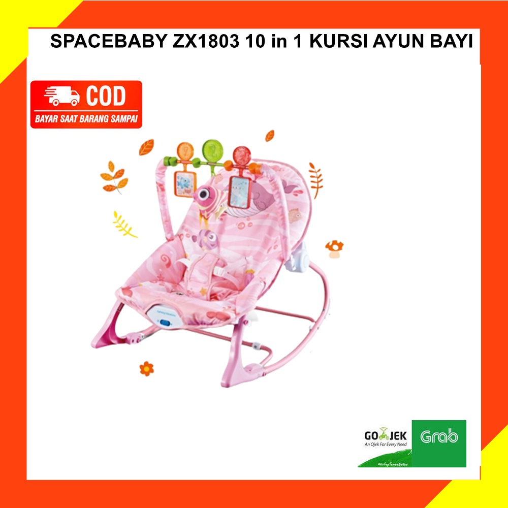 MAINAN AYUN BAYI BOUNCER SPACE BABY INFANT TO TODDLER ROCKER 10 IN 1 ZX 1803, BOUNCER KURSI AYUN SPA