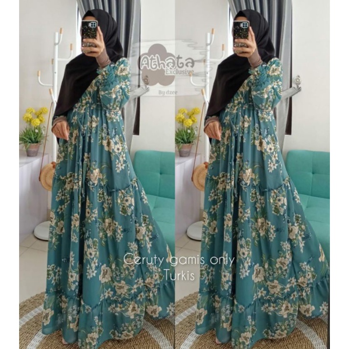 gamis ceruty printing gamis only by athata