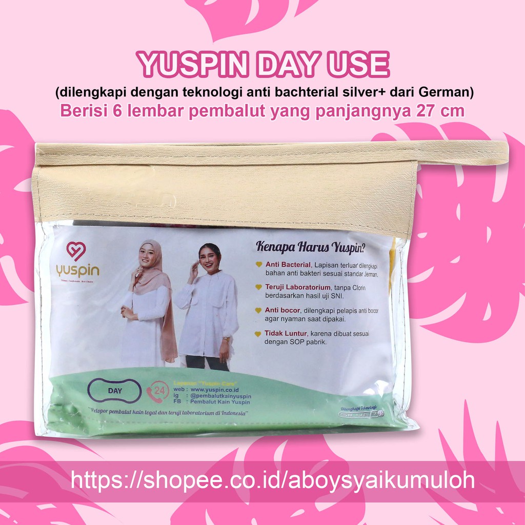 Pembalut Kain Yuspin Day Use Pembalut Kain Cuci Ulang Menspad Kain Cuci Ulang Pembalut Reguler Siang
