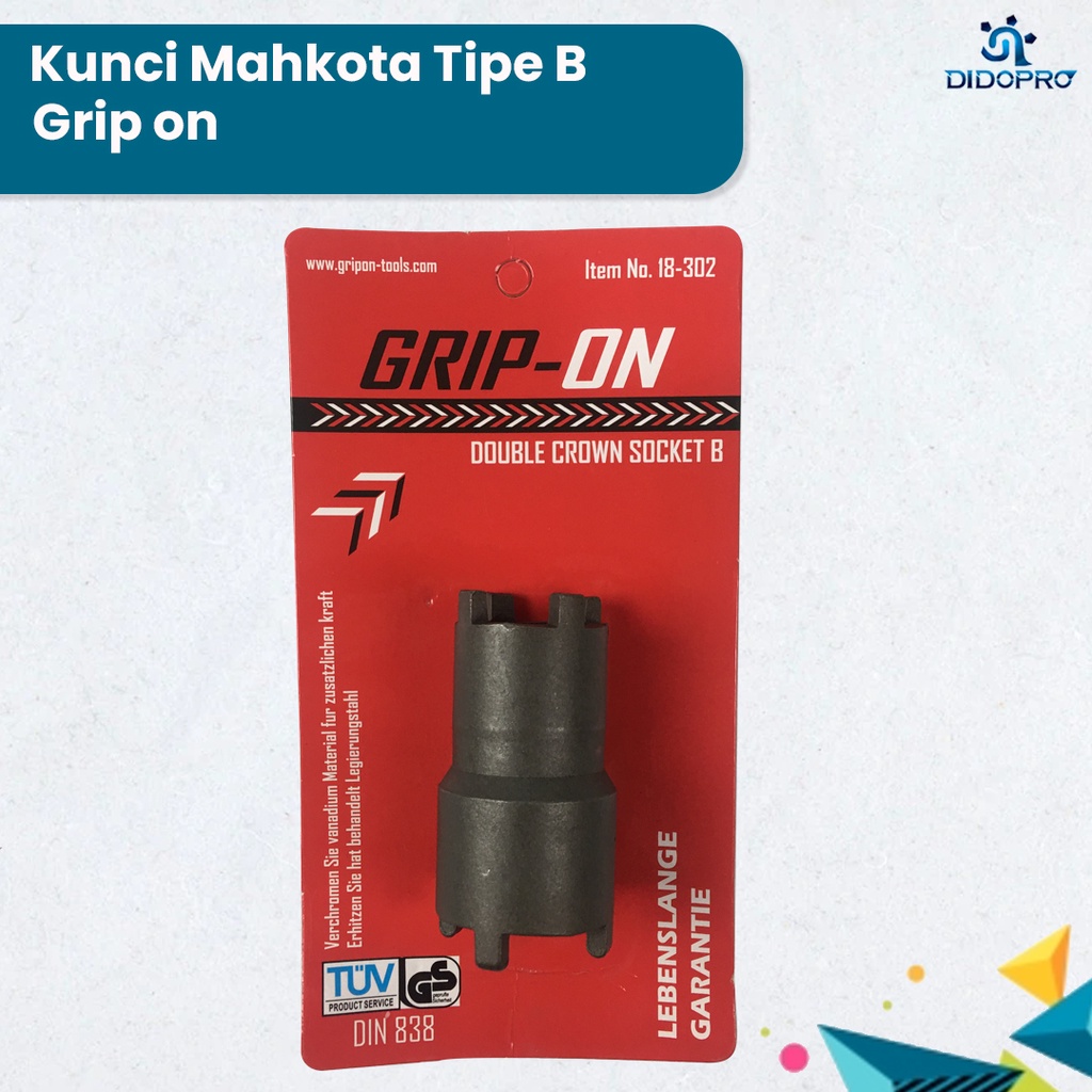 Double Crown Socket / kunci mahkota / kunci kopling Type B GRIP ON