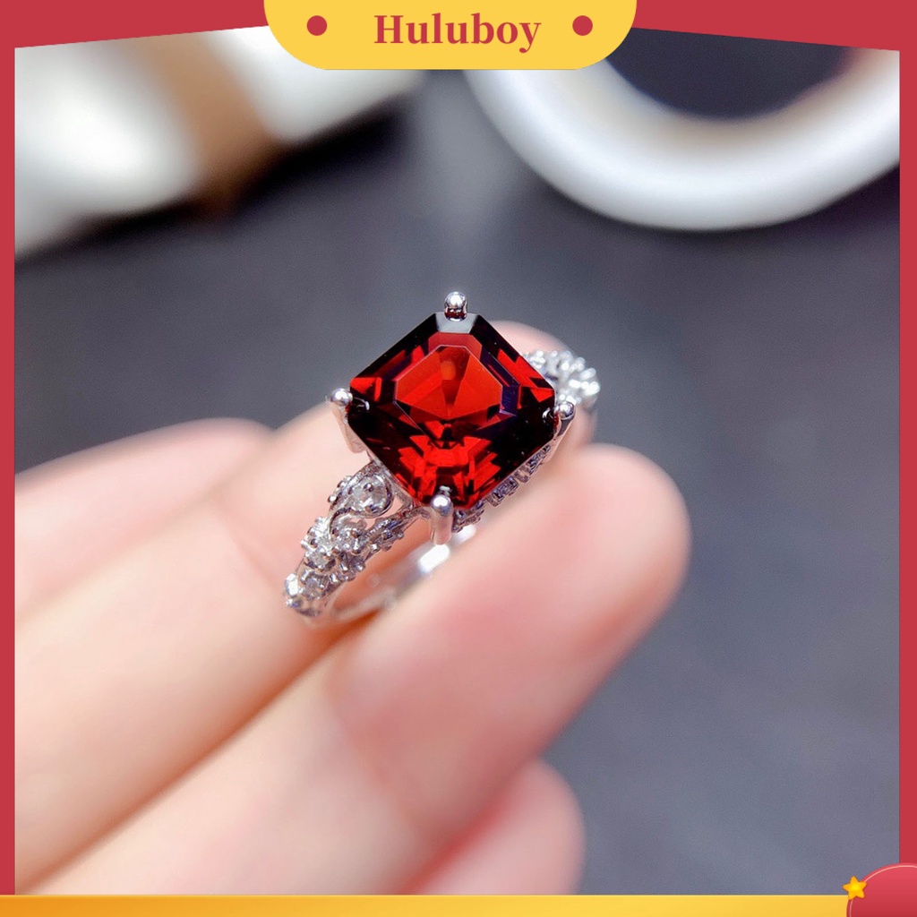 Hu Hu Hu Hu Hu Alat Bantu Pasang Kacamata♡ Cincin Model Terbuka Desain Geometri Hias Berlian Imitasi Untuk Wanita