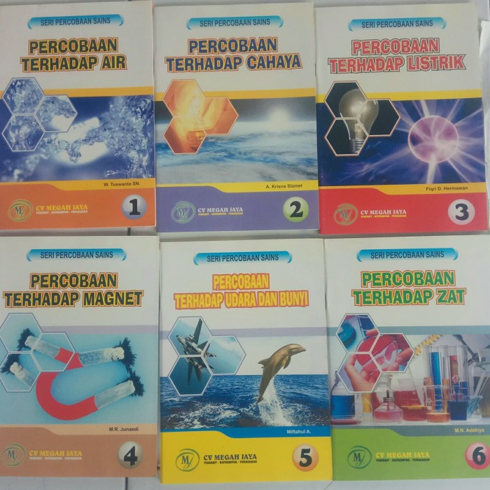 buku pendidikan seri percobaan sains seri 1- 6