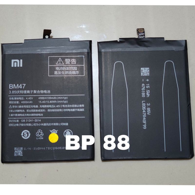 Baterai batre redmi 3 redmi 4x bm47 ori