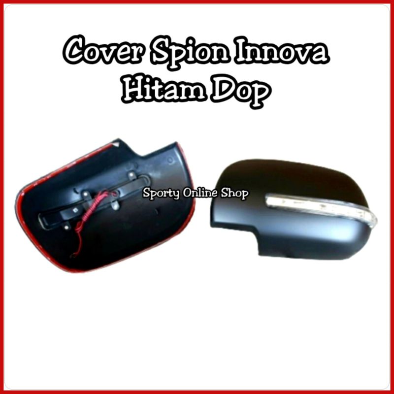 Cover Spion Innova Hitam Dop + Lampu Sen