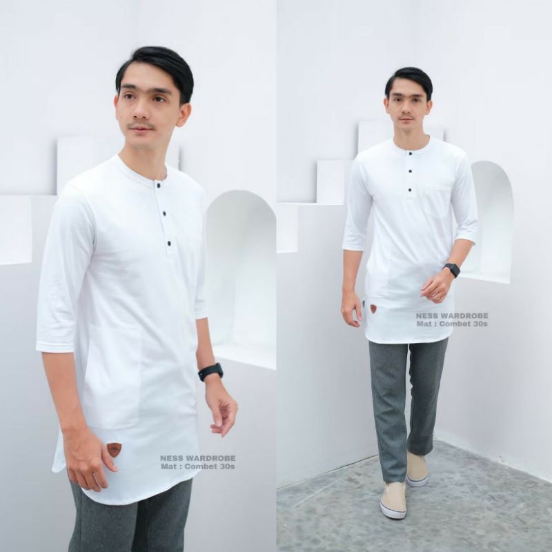 Kaos kurta katun combed Ness Wardrobe