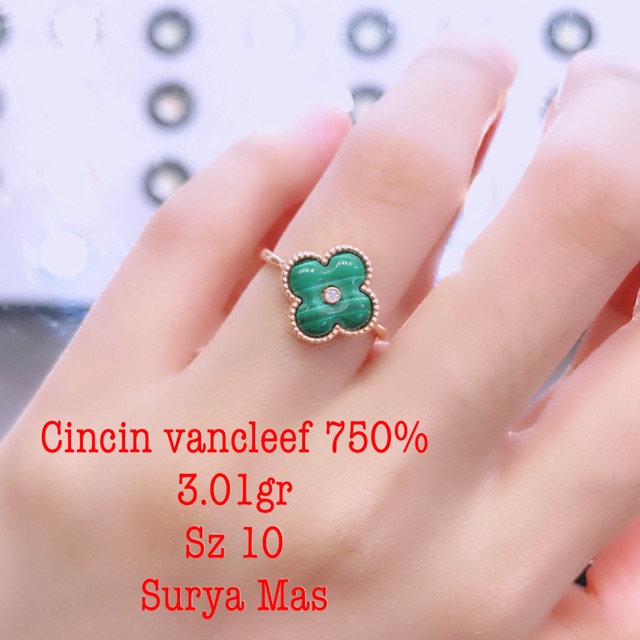 Cincin vancleef green