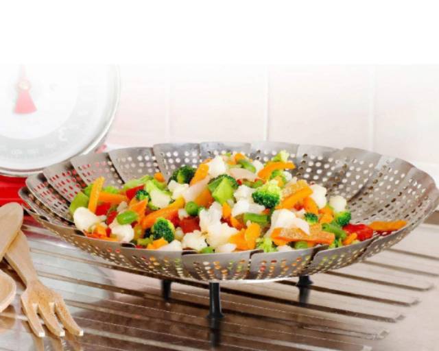 [350gr] Steamer Basket alat tempat kukus kukusan stainless bunga mekar dapur