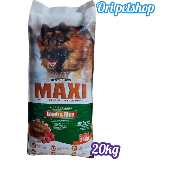 KHUSUS EXPEDISI MAXI dog 20 KG lamb and &amp; rice makanan anjing