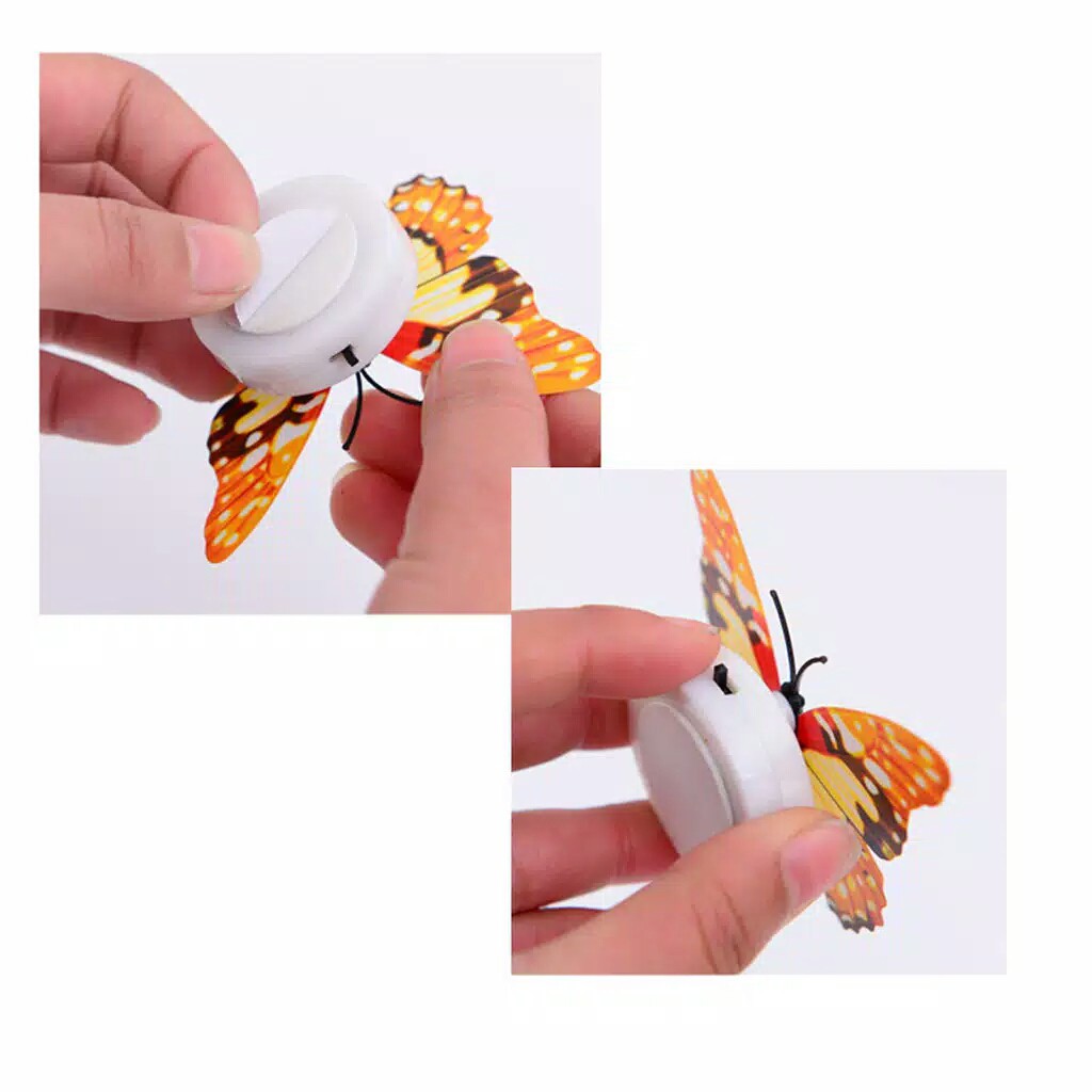 [5 PCS] LED STICKER KUPU KUPU STIKER DINDING LED BUTTERFLY DEKORASI LAMPU KAMAR SOUVENIR