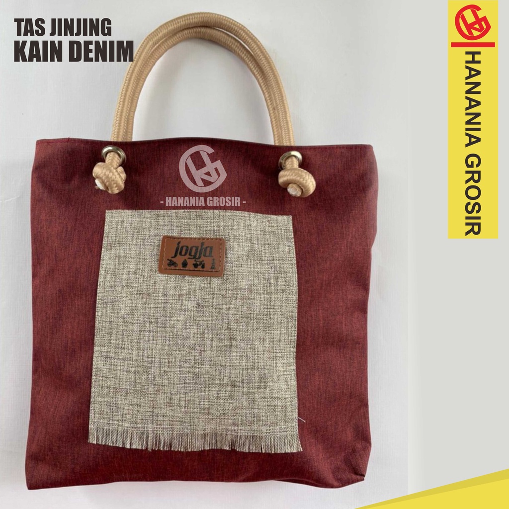 Tas wanita / Handbag Tali Sumbu / Top Handel Bag Jinjing Denim