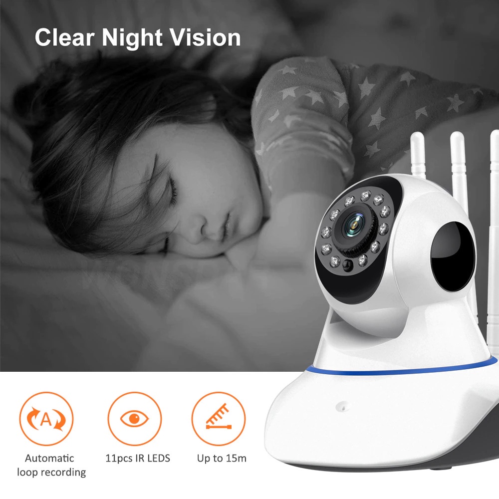 Wonsdar Wireless IP Camera CCTV 1080P Night Vision - WD-V03 - White