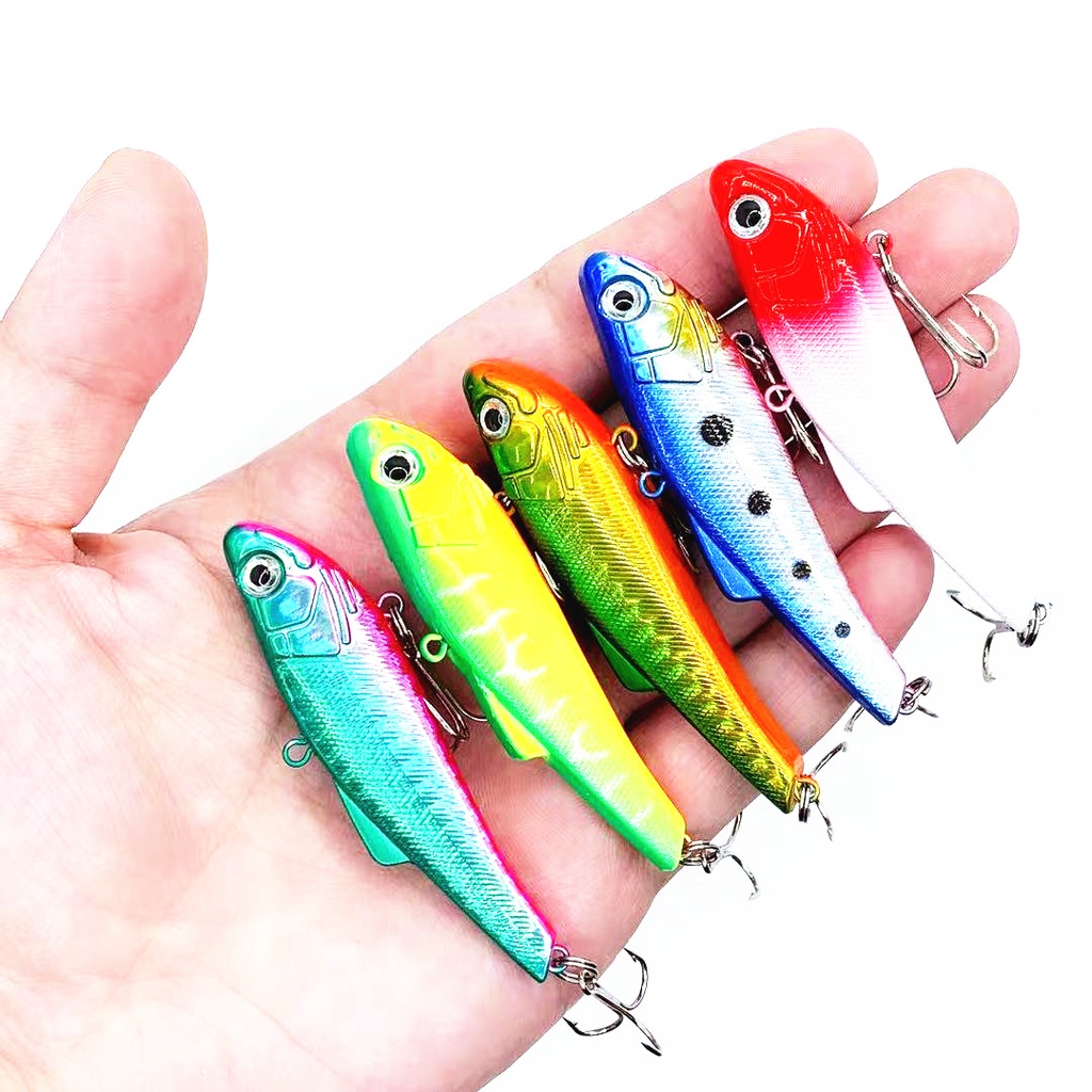 1Pcs Sinking VIB Minnow Umpan Pancing 8.5cm 6.3g Swimbait Fishing Lure Ikan Bass Jigging Wobbler Kail Memancing Tackle