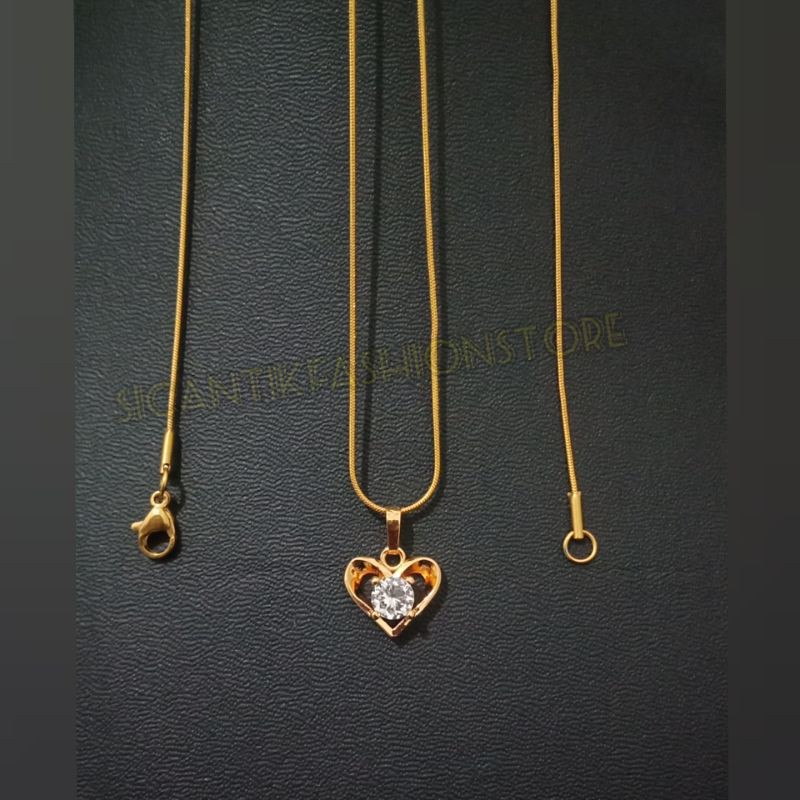 PROMO Kalung liontin Titanium fashion Wanita terbaru terlaris anti karat lapis emas bagus murah imut