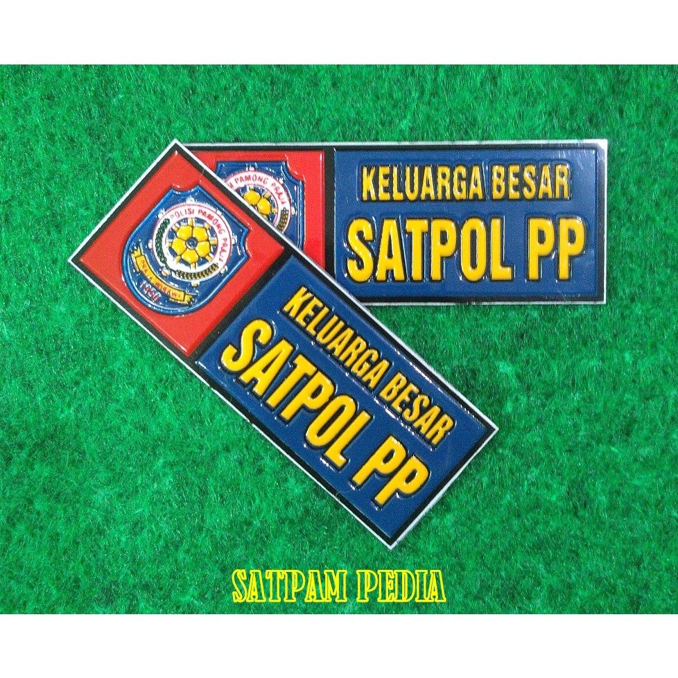 Stiker Plat Embos Satpol PP - Stiker Embos Satpol PP