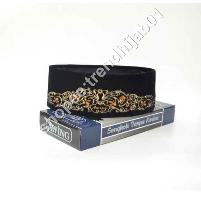 Peci Awing Bordir Antique Emas Awing Kopiah Songkok Bordir Awing Asli