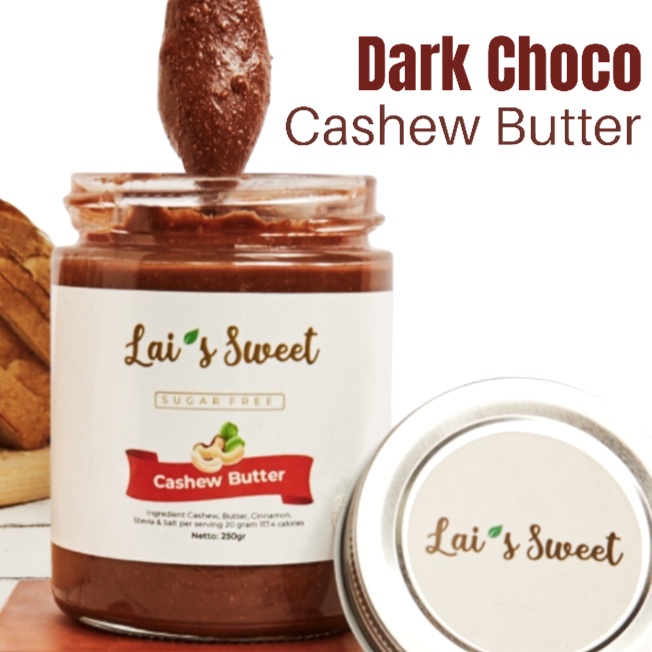 

Dark Choco Cashew Butter (250gr) SUGAR FREE, DIET KETO
