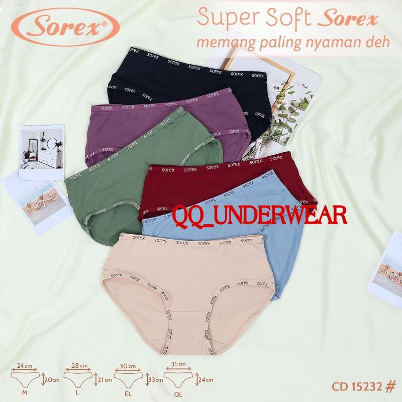 CD Celana Dalam Wanita Sorex 15232 Super Soft / Celana Dalam Sorex / CD Sorex 15232