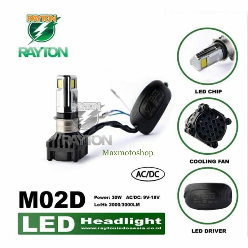 LAMPU DEPAN RTD RAYTON 6sisi 3 sisi ORIGINAL SEMUA MOTOR H4/H6