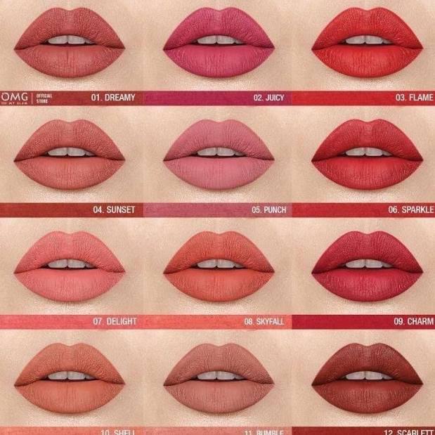 *galerybeautysemarang* OMG Oh My Glam Matte Kiss Lip Cream ( lipstick lipstik lipcream ) New edition