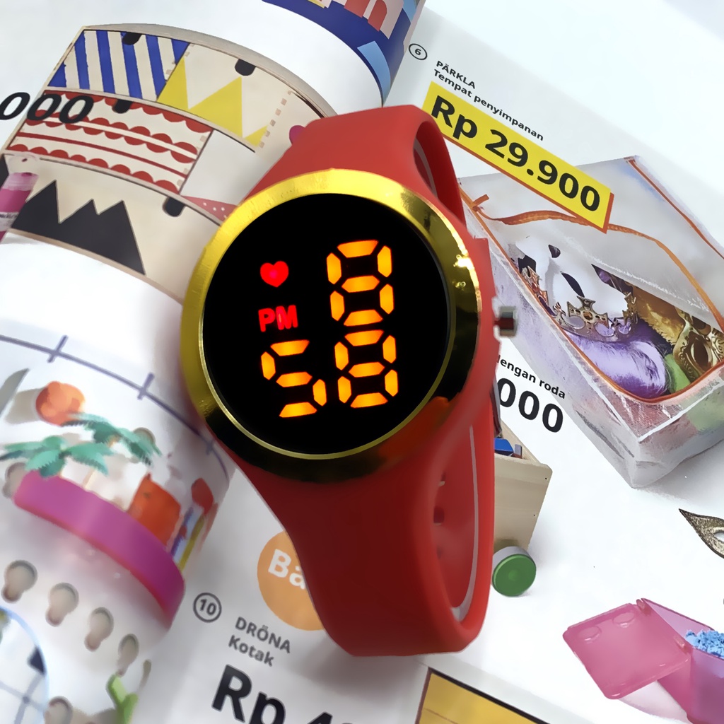 Detail produk dari Infinitytime Jam Tangan LED Watch Y1 Cewek Cowok Strap Rubber Digital