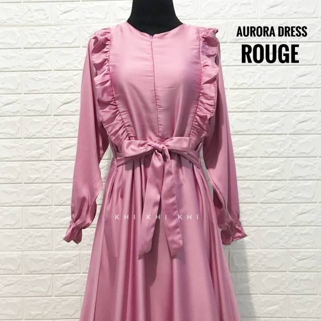 AURORA DRESS | Gamis Satin | Gamis Simpel