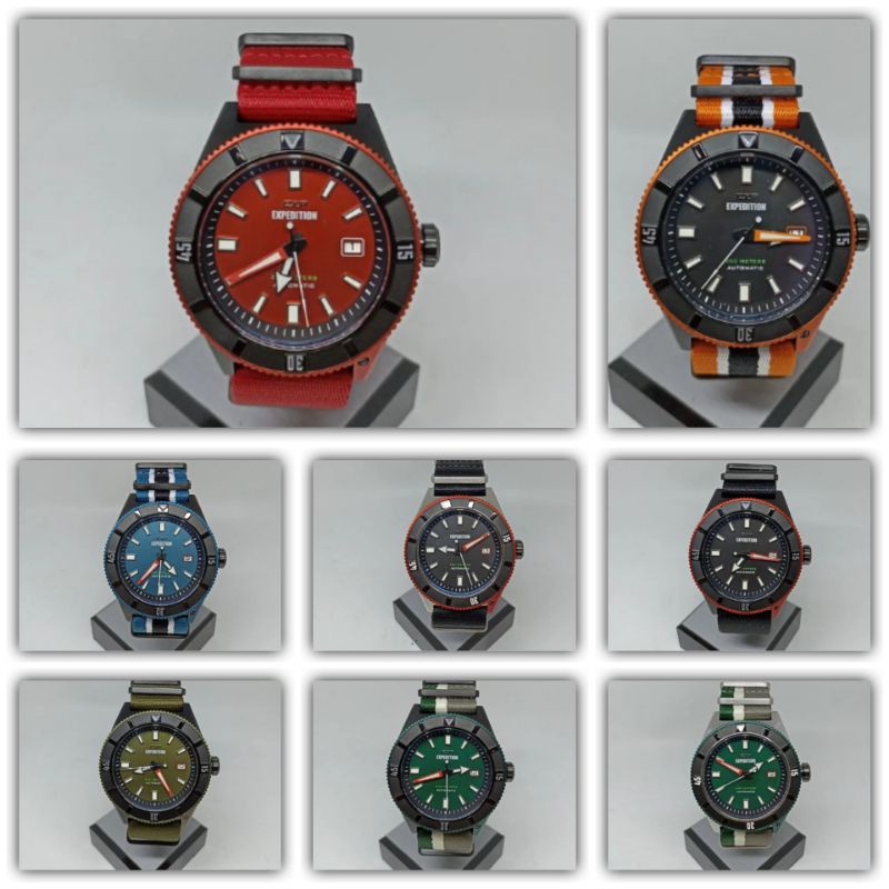 Jam tangan pria EXPEDITION 6819, tali kain/kanvas, model sport, ORIGINAL, bergaransi resmi internasi