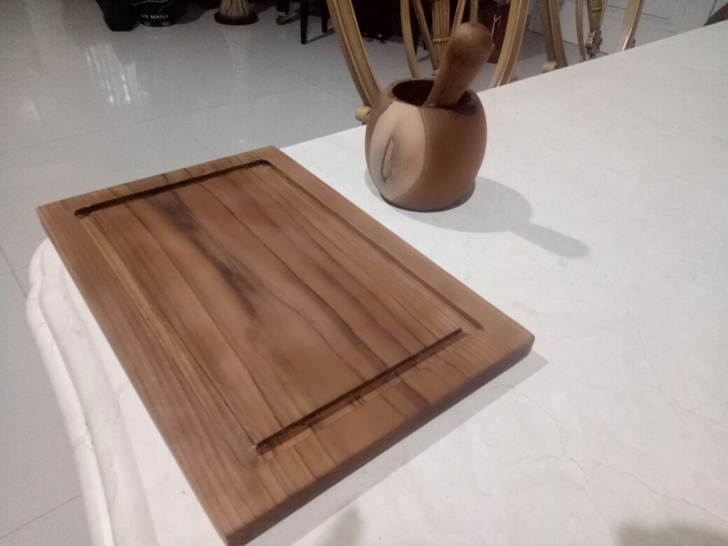 Talenan Kue Profil | Talenan Kecil | Talenan Kayu Jati 20 Cm X 30 Cm |  Talenan Roti | Talenan Dapur