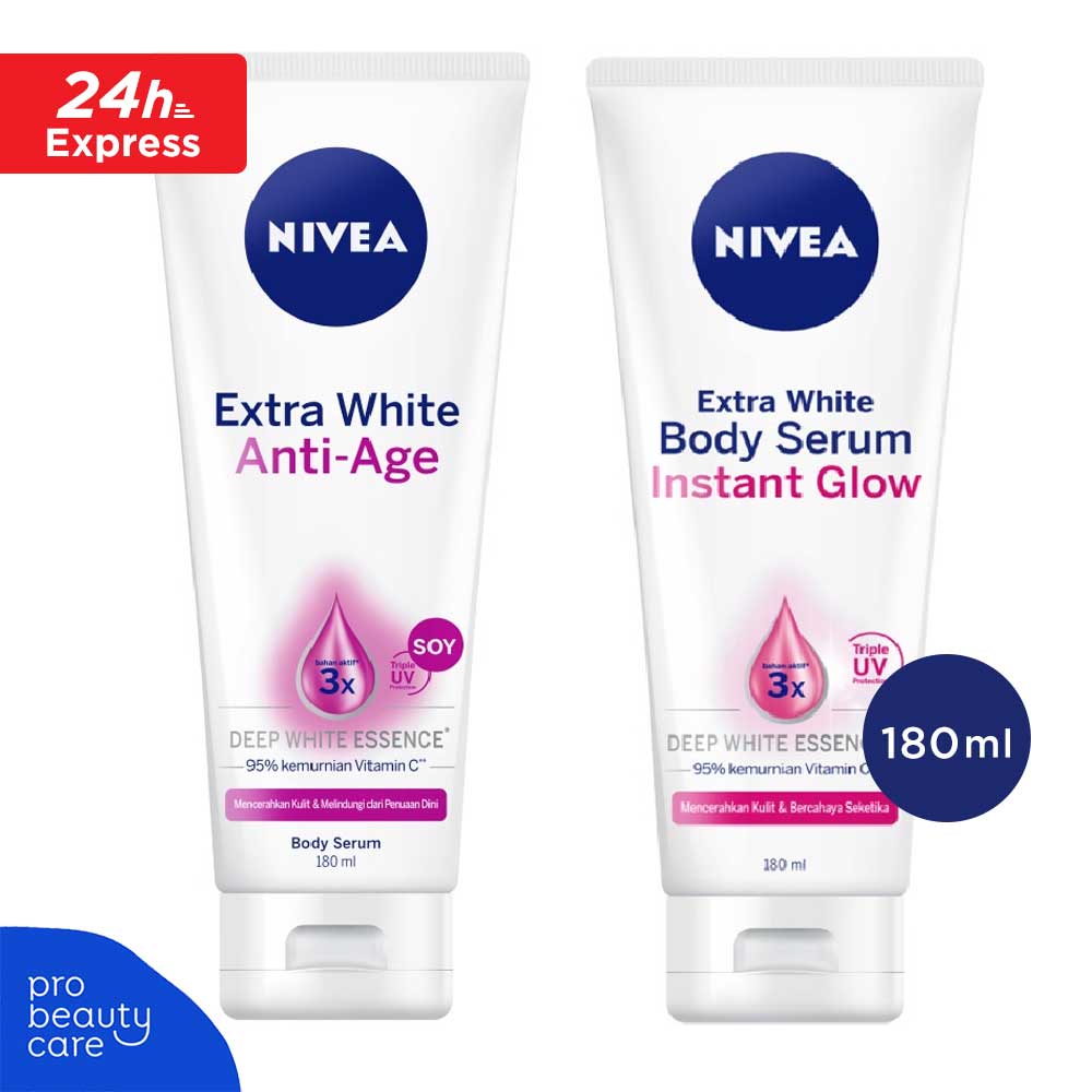 Jual Nivea Extra White Body Serum Instant Glow & AntiAge (180 ml