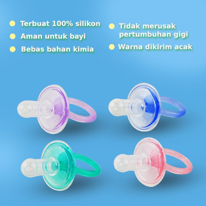 YOUNG YOUNG Dot / Empeng Bayi 1 Pcs BPA Free Silicone Nipple Bebas Bahan Kimia IL-SA-1 Warna Random