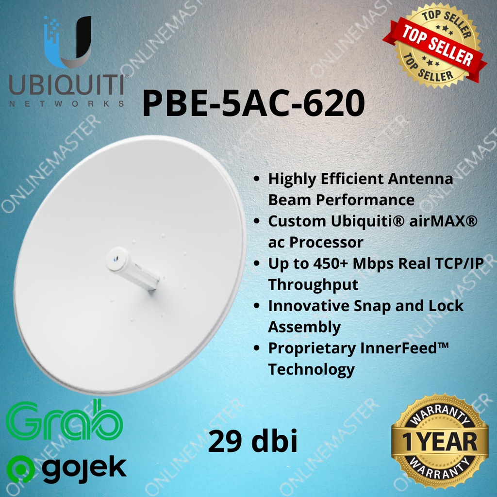 Ubiquity Powerbeam AC 5Ghz 29dbi PBE-5AC-620