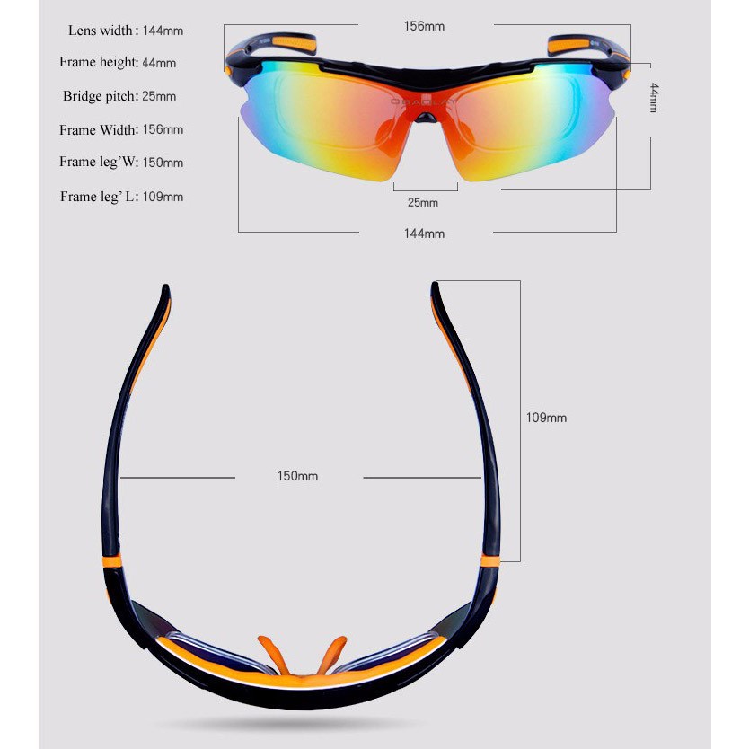 Obaolay Kacamata Sepeda Polarized Sunglasses UV400 - SP0868 - Black/Red