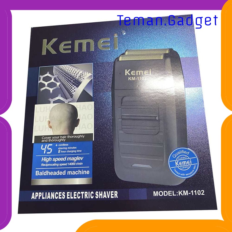 TG-FE190 KEMEI ALAT CUKUR ELEKTRIK RECHARGEABLE CORDLESS SHAVER FOR MEN-KM-1102