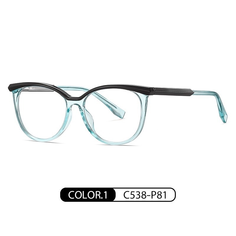 Kacamata Model Mata Kucing TR90 Anti Blue Light Bahan Metal Gaya Barat Untuk Wanita