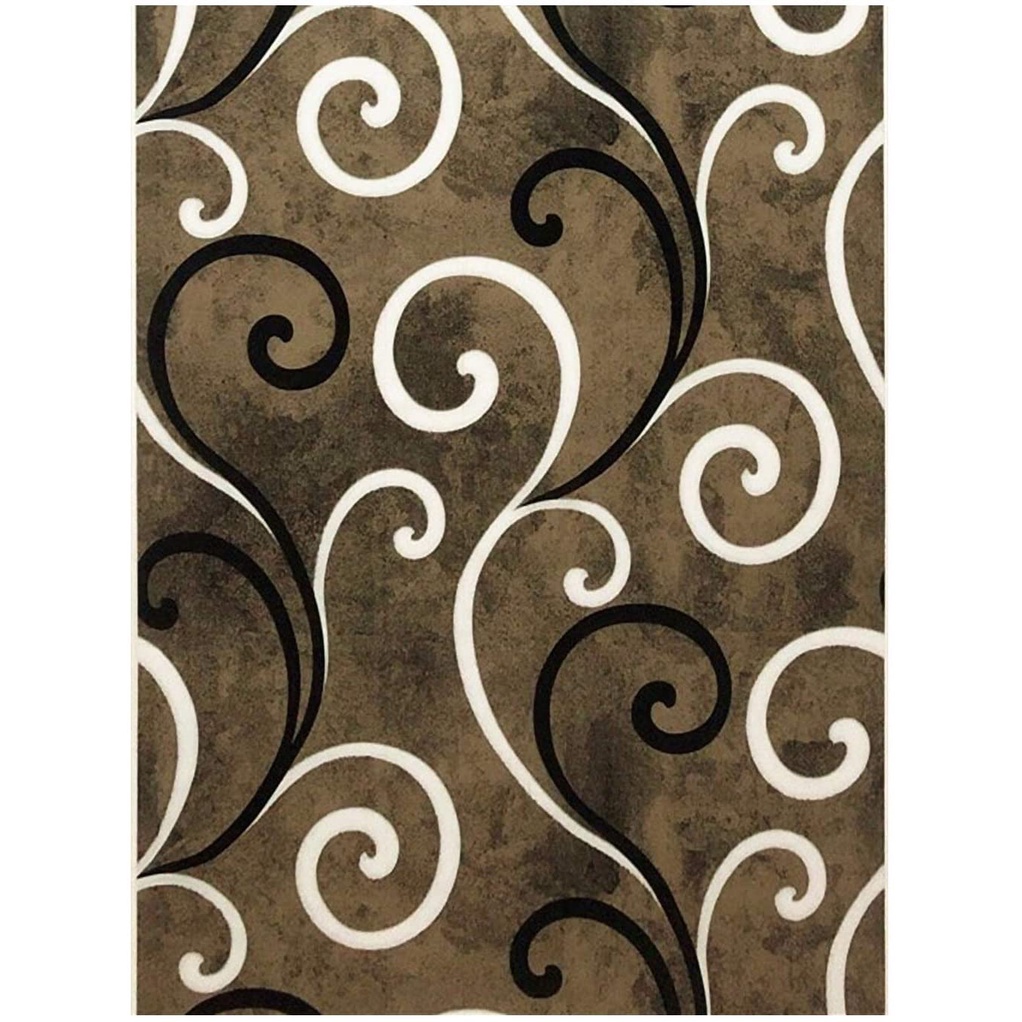 Wallpaper Dinding Motif Batik Ulir Coklat Ukuran Panjang 10Meter x Lebar 45CM