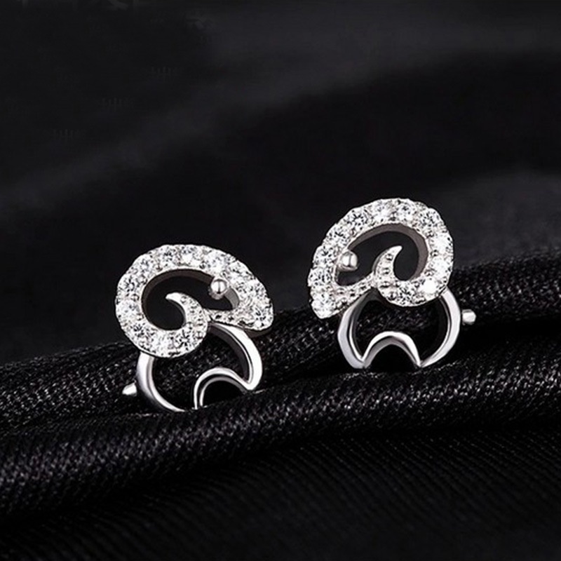 Anting Perak 925 Wanita Domba Kecil Fashion Perhiasan/Subang Telinga anting perempuan