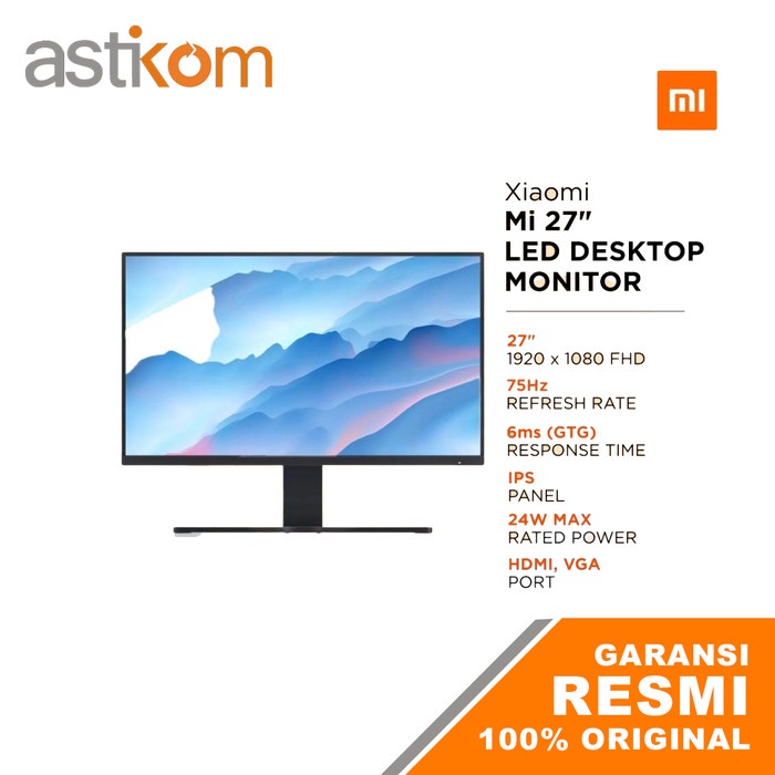 Monitor Desktop Xiaomi 27&quot; IPS 75Hz FHD