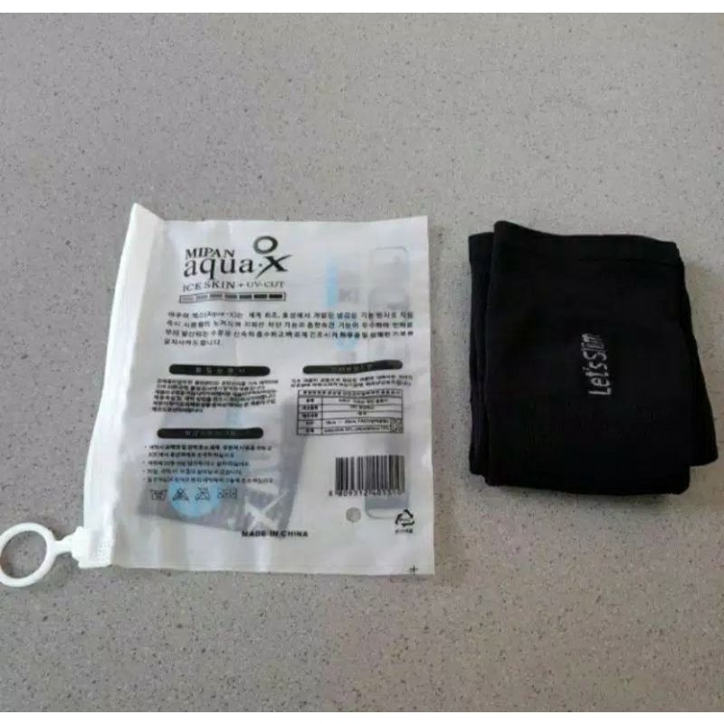 PROMO MANSET TANGAN HANDSOCK MANGSET PELINDUNG TANGAN LETS SLIM Anti UV LEMBUT DINGIN-Hitam pack