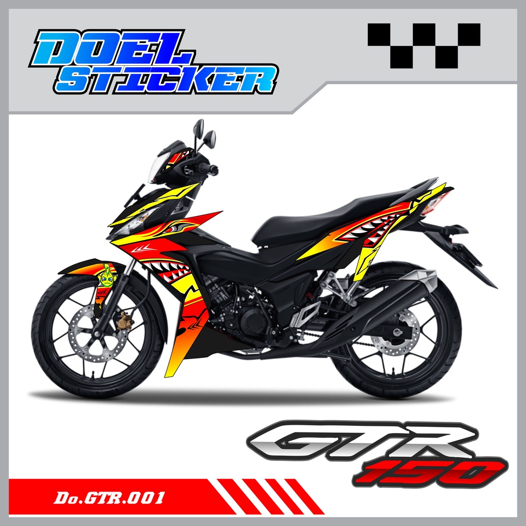 STICKER STRIPING GTR 150 - STICKER STRIPING LIST VARIASI HOLOGRAM , CROME GTR 150 DOEL 001