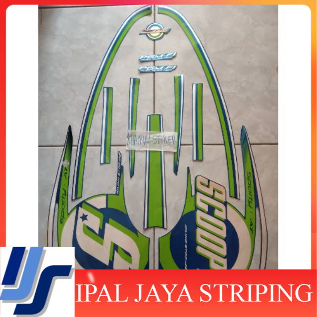 stiker Striping Scoopy sporty biru 2015 2016