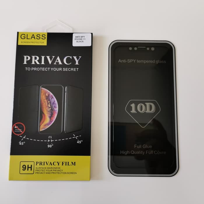 TEMPERED GLASS IPHONE 11 ANTI SPY PRIVACY PREMIUM FULL COVER TERMURAH